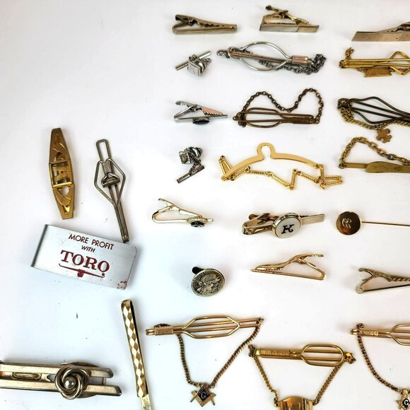 Mens Accessories Lot of Tie Bars, Tie Tacks, Money Clips, Cuff Links JH1354 - Picture 3 of 8